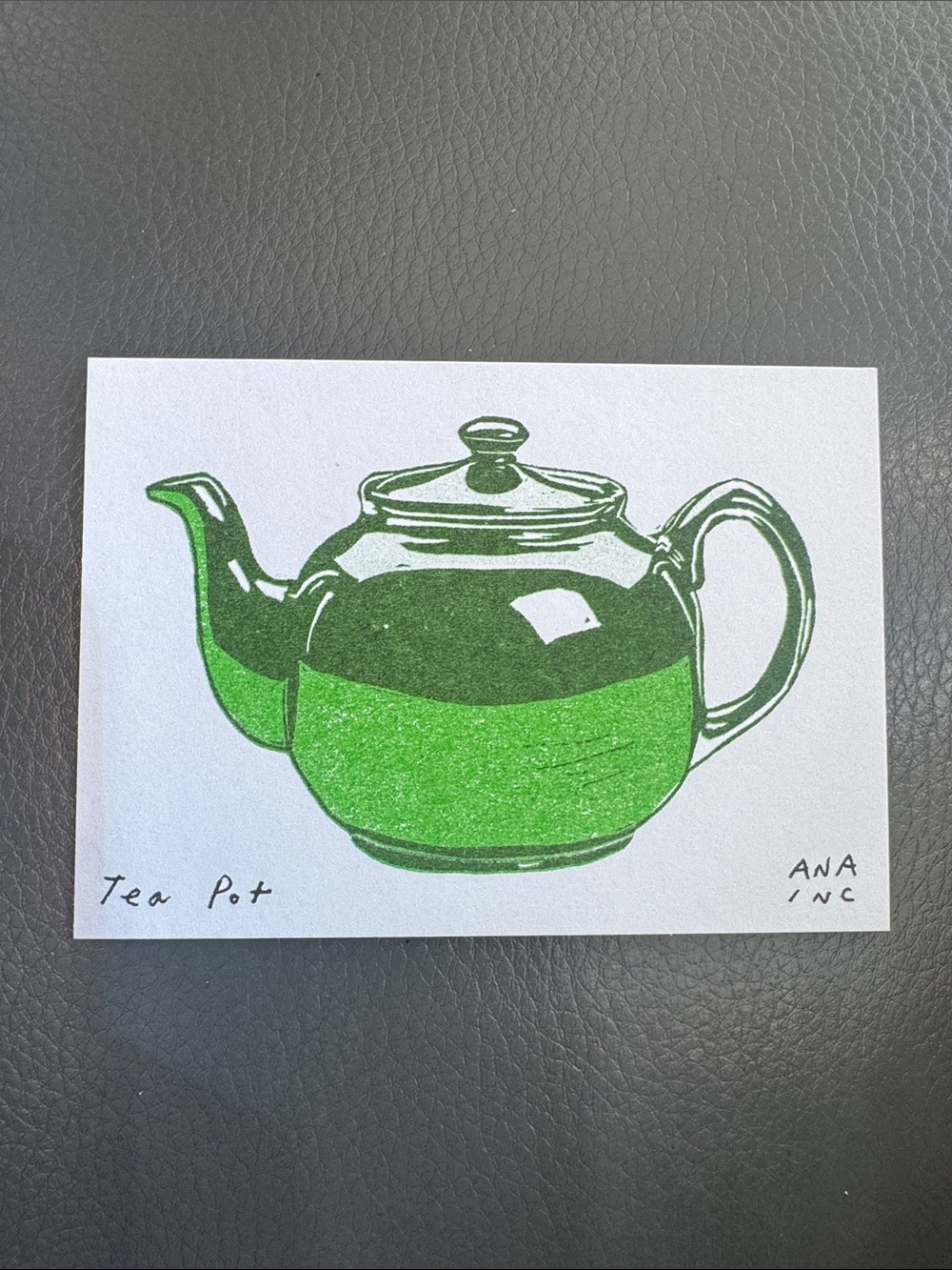 Inciardi - Green Teapot - Mini Print